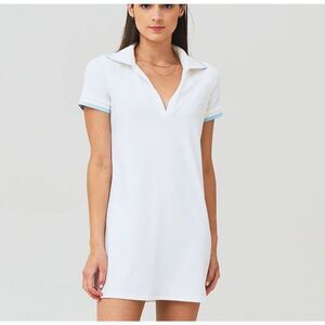 Addison Bay Easy Polo Dress in White Sz. S